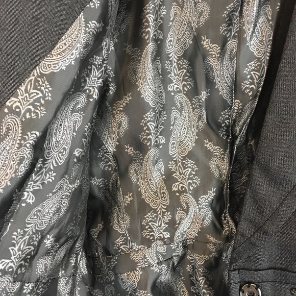 Trina Turk Wool & Silk Cropped Blazer Grey Sz 12 - Picture 5 of 7